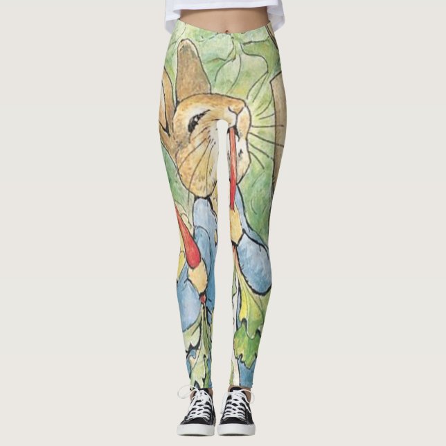 Peter Rabbit In The Garden - Beatrix Potter Leggings (Front)
