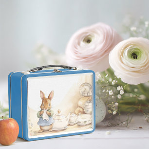 Peter Rabbit in the kitchen with dishes Metal Lunch Box