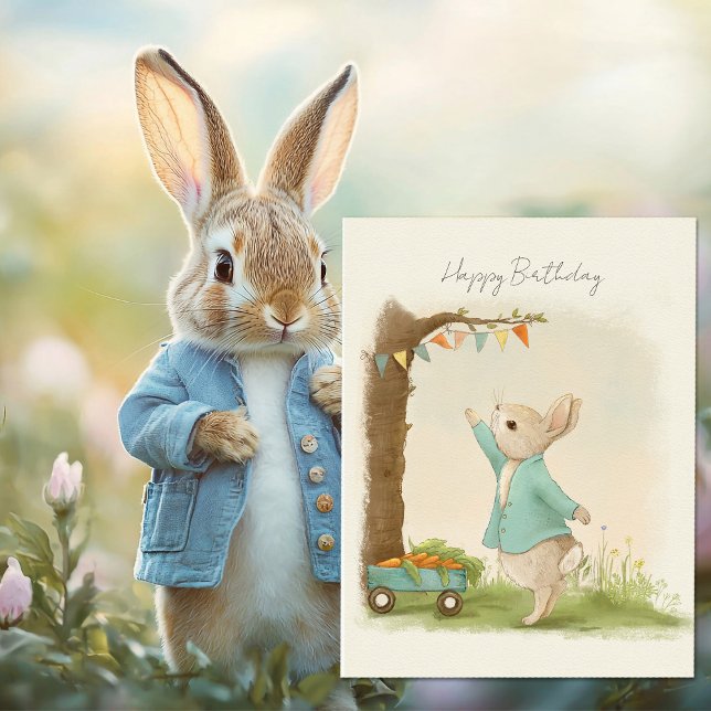 Peter Rabbit Kids Birthday&Game Postcard (Creator Uploaded)