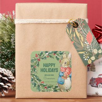 Peter Rabbit | Merry Christmas From Square Sticker
