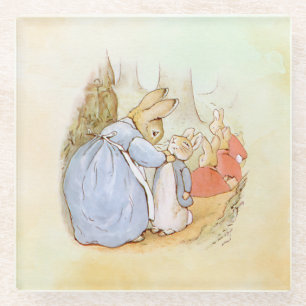 Peter Rabbit (mum) Glass Coaster