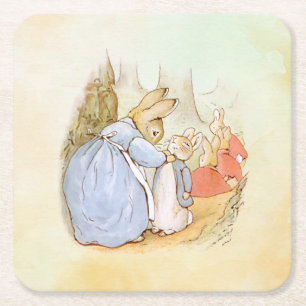 Peter Rabbit (mum) Square Paper Coaster