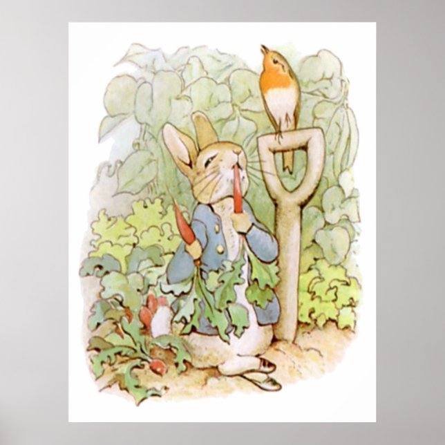 PETER RABBIT Nursery Characters Peter Rabbit eatin Poster (Front)