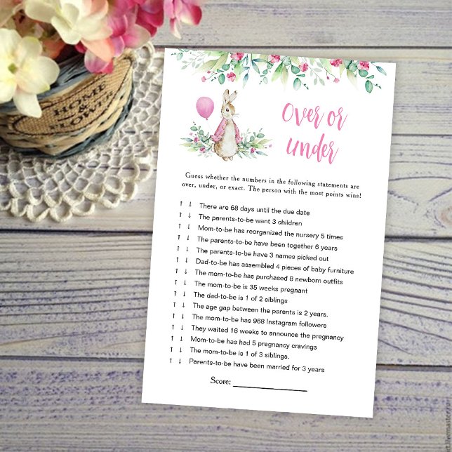 Peter Rabbit Over or Under Baby Game (Creator Uploaded)