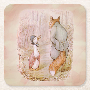 Peter Rabbit Paper Plates Square Paper Coaster