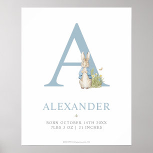 Peter Rabbit   Personalised Letter A Poster