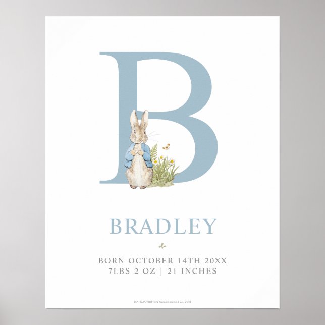 Peter Rabbit | Personalised Letter B Poster (Front)