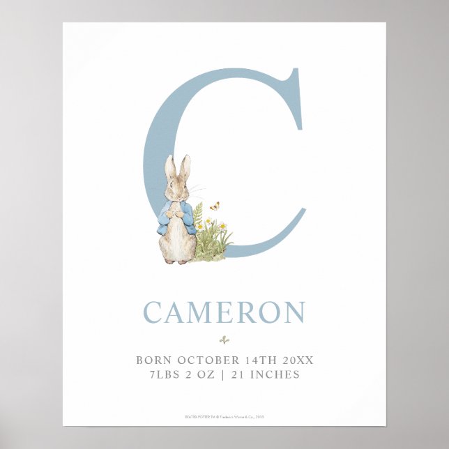 Peter Rabbit | Personalised Letter C Poster (Front)