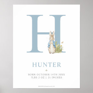 Peter Rabbit   Personalised Letter H Poster