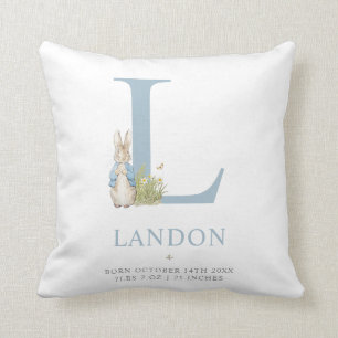 Peter Rabbit   Personalised Letter L Cushion