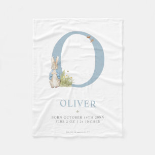 Peter Rabbit   Personalised Letter O Fleece Blanket