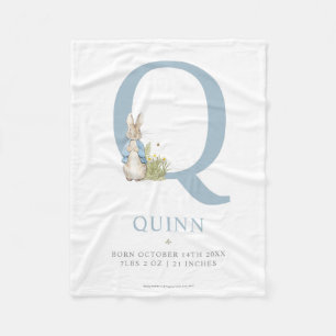 Peter Rabbit   Personalised Letter Q Fleece Blanket