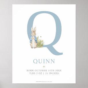 Peter Rabbit   Personalised Letter Q Poster