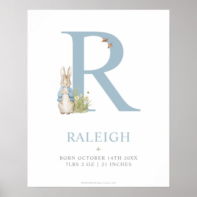 Peter Rabbit | Personalised Letter R Poster (Front)