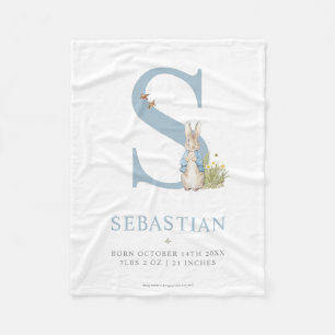 Peter Rabbit   Personalised Letter S Fleece Blanket