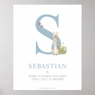 Peter Rabbit Personalised Letter S Poster