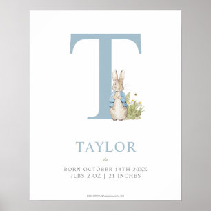 Peter Rabbit   Personalised Letter T Poster