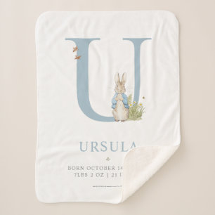 Peter Rabbit   Personalised Letter U Sherpa Blanket