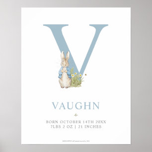 Peter Rabbit   Personalised Letter V Poster
