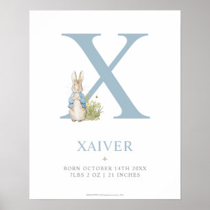 Peter Rabbit   Personalised Letter X Poster