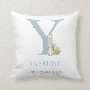 Peter Rabbit   Personalised Letter Y Cushion