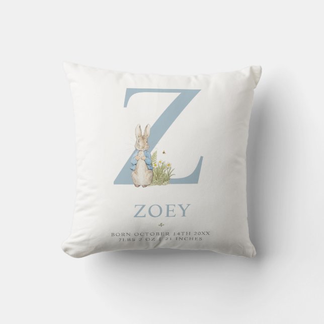 Peter Rabbit | Personalised Letter Z Cushion (Front)