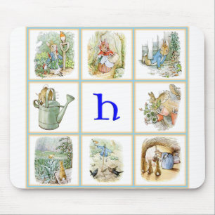 PETER RABBIT personalised with letter H Mouse Pad