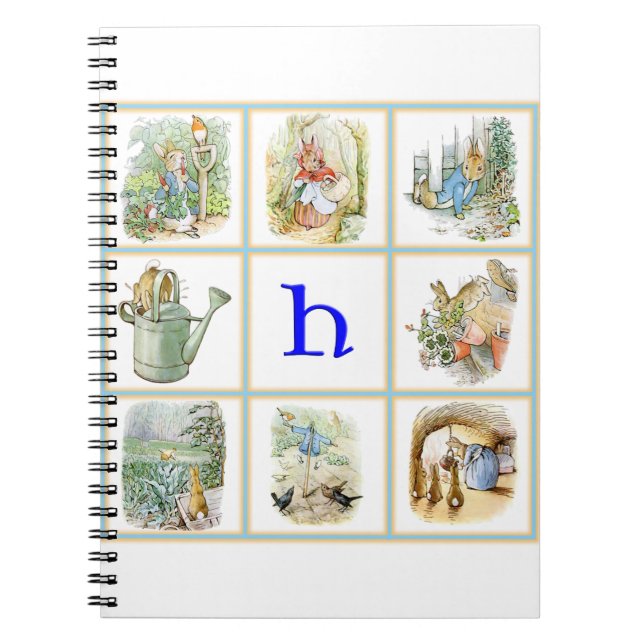 PETER RABBIT personalised with letter H Notebook (Front)