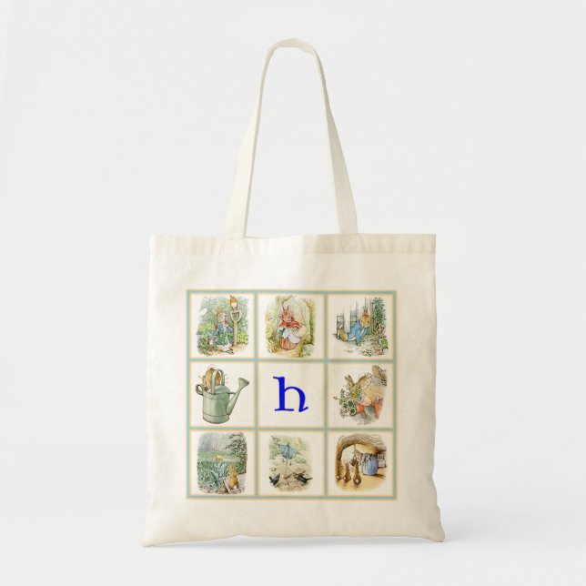 PETER RABBIT personalised with letter H Tote Bag (Front)
