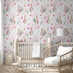 Peter Rabbit Pink Wallpaper