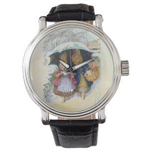 Peter Rabbit   Round Clock Watch