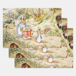 Peter Rabbit’s Neighbourhood by Beatrix Potter Wrapping Paper Sheet