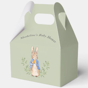 Peter Rabbit Sage Green Vintage Baby Shower Favour Box