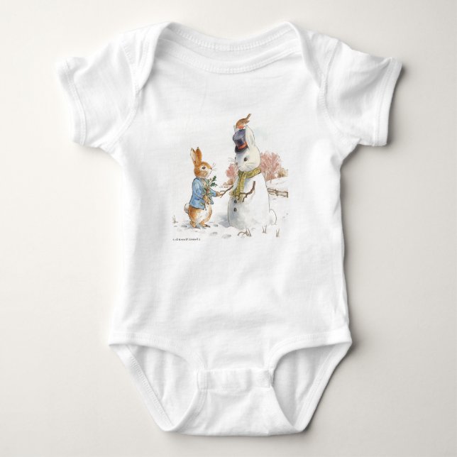 Peter Rabbit (snowman)  Baby Bodysuit (Front)