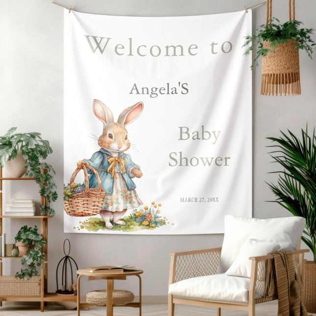 Peter Rabbit Sweet Bunny Girl Baby Shower Tapestry (Creator Uploaded)