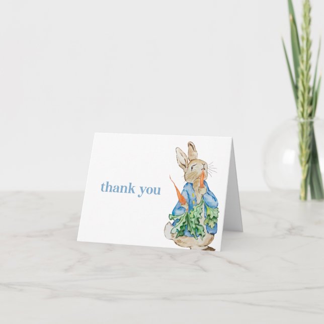 Peter Rabbit Thank You Card Baby Shower (Front)
