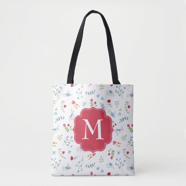 Peter Rabbit | Watercolor Forest Pattern Tote Bag (Front)