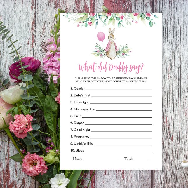 Peter Rabbit What Did Daddy Say Game (Creator Uploaded)