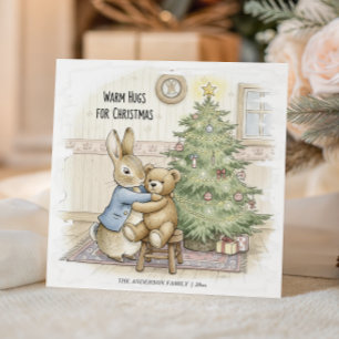 Peter Rabbit Whimsical Storybook Christmas Holiday Card
