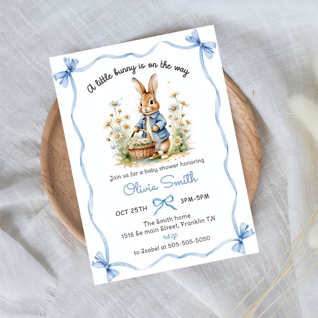 Peter Rabbit Wildflower Baby Shower Invitation (Creator Uploaded)