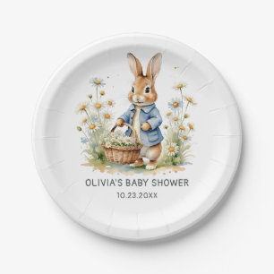 Peter Rabbit Wildflower Baby Shower Paper Plates