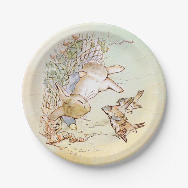 Peter Rabbit with Birds Paper Plates (Front)