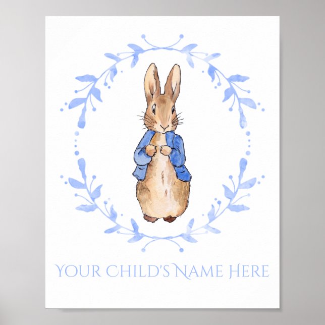 Peter Rabbit with Child's Name Personalisation    Poster (Front)