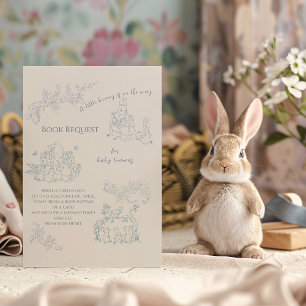 Peter Rabbit's mum Baby Shower Book request Enclosure Card