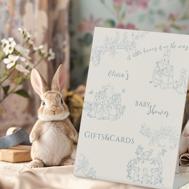 Peter Rabbit's mum Baby Shower Gift&Card Pedestal Sign (Creator Uploaded)