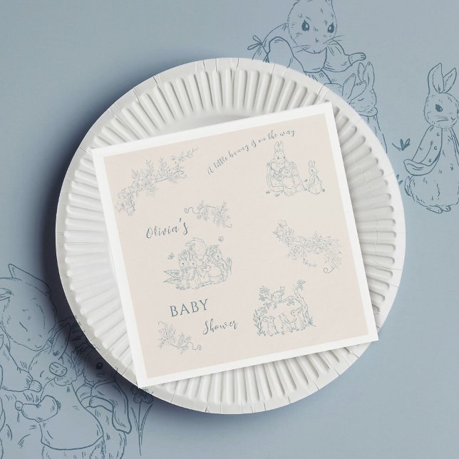 Peter Rabbit's mum Baby Shower Napkin (Creator Uploaded)