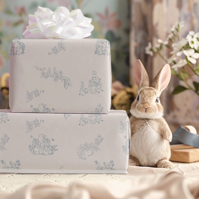 Peter Rabbit's mum Baby Shower Wrapping Paper (Creator Uploaded)