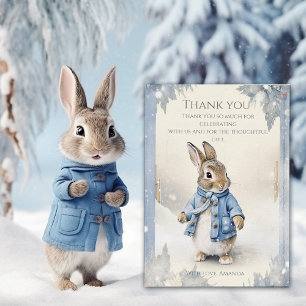 Peter Rabbit's Winter Holidays Thank You Card