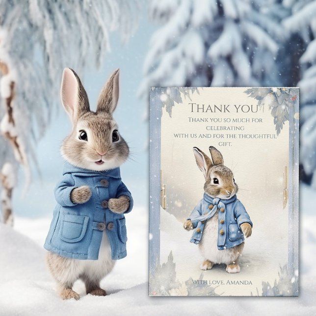 Peter Rabbit's Winter Holidays Thank You Card (Creator Uploaded)