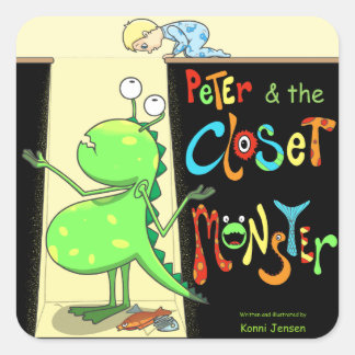 Peter & the Closet Monster, cover Square Sticker